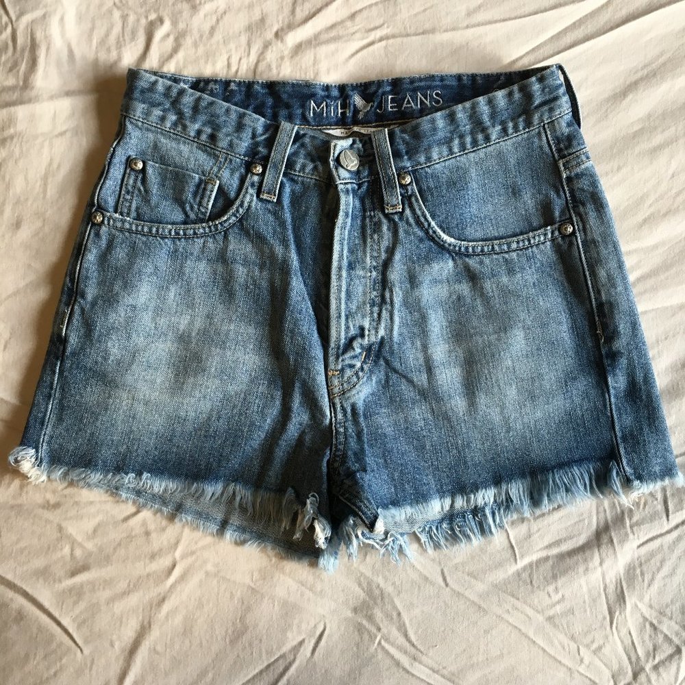 MiH Jeans Halsy Cut-Off Denim Shorts